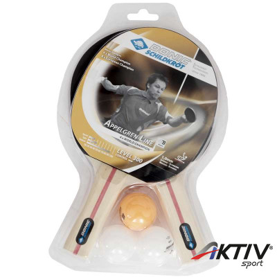 Ping-pong szett Donic Appelgren Line 300 fa nyél piros csíkkal