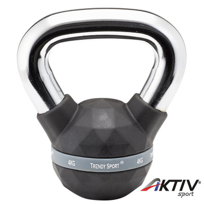 Kettlebell Trendy Premium fekete-króm 4 kg