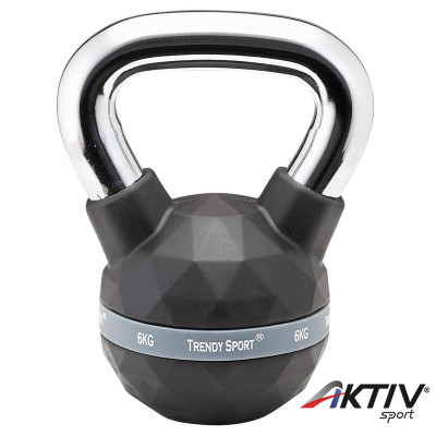 Kettlebell Trendy Premium fekete-króm 6 kg