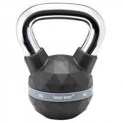 Kettlebell Trendy Premium fekete-króm 6 kg Fitness Trendy