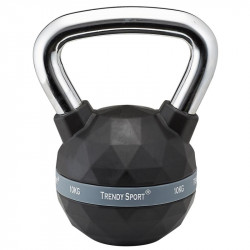 Kettlebell Trendy Premium fekete-króm 10 kg Fitness Trendy