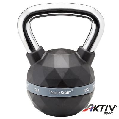Kettlebell Trendy Premium fekete-króm 12 kg
