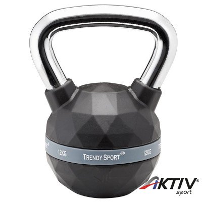 Kettlebell Trendy Premium fekete-króm 12 kg