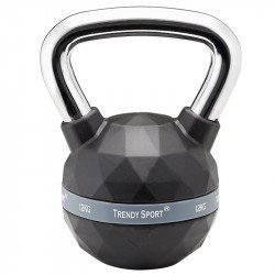 Kettlebell Trendy Premium fekete-króm 12 kg Fitness Trendy