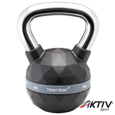 Kettlebell Trendy Premium fekete-króm 16 kg