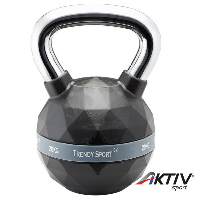 Kettlebell Trendy Premium fekete-króm 20 kg