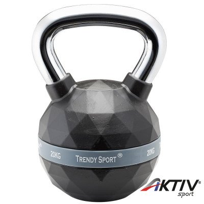 Kettlebell Trendy Premium fekete-króm 20 kg