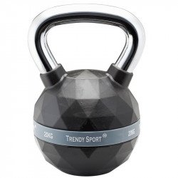 Kettlebell Trendy Premium fekete-króm 20 kg Fitness Trendy