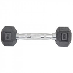 Hatszögletű gumírozott kézisúlyzó szett 1-10 kg