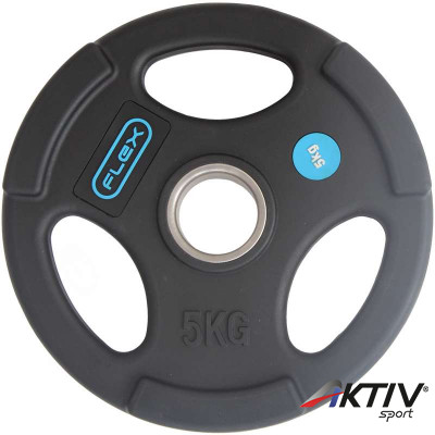 Gumírozott súlytárcsa markolattal Flex 5 kg 51 mm