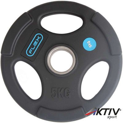 Gumírozott súlytárcsa markolattal Flex 5 kg 51 mm