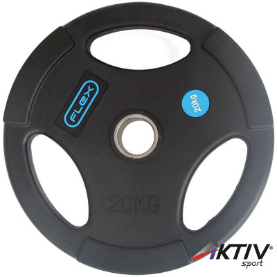Gumírozott súlytárcsa markolattal Flex 20 kg 51 mm