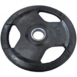 Súlytárcsa gumírozott Design 10 kg 51 mm Fitness P-Trade