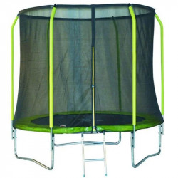 Trambulin Safety biztonsági hálóval, létrával 250 cm Gyereknap Spartan