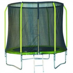 Trambulin Safety biztonsági hálóval, létrával 250 cm Gyereknap Spartan