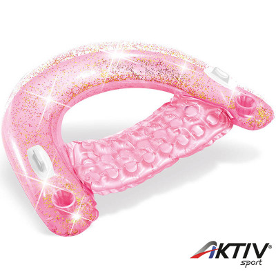 Fotelmatrac Intex glitteres pink
