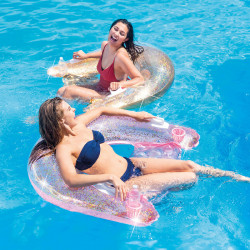 Fotelmatrac Intex glitteres pink