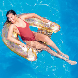 Fotelmatrac Intex glitteres arany