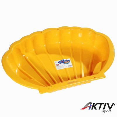 Kagyló formájú homokozó és medence sárga