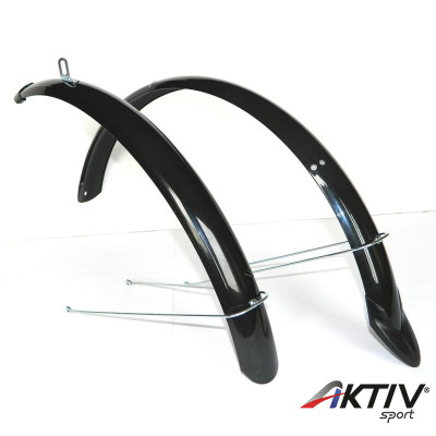 Kerékpár sárvédő Velotech 28 col 48 mm fekete