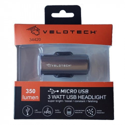 Kerékpár lámpa első Velotech 350 lumen Sportszer Velotech
