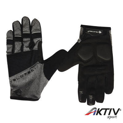 Kerékpár kesztyű Velotech hosszú ujjú szürke