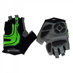 Kerékpár kesztyű felnőtt Velotech rövid ujjú zöld Sportszer Velotech