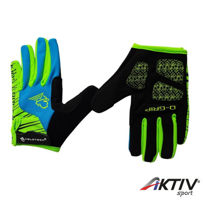 Kerékpár kesztyű gyerek hosszú ujjú Velotech méret: 4