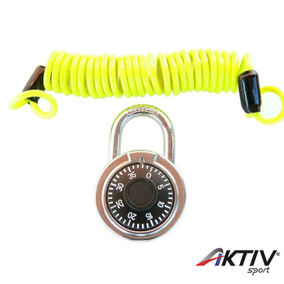 Kerékpárzár számkombinációs Velotech 0,4x180 cm zöld