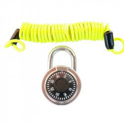 Kerékpárzár számkombinációs Velotech 0,4x180 cm zöld Sportszer Velotech