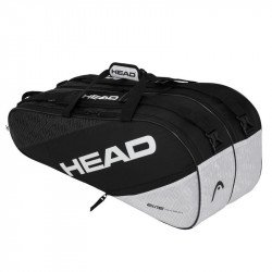 Tenisztáska Head Elite 9R Supercombi fekete-fehér Sportszer Head