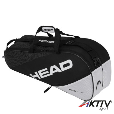 Tenisztáska Head Elite 6R Combi fekete-fehér