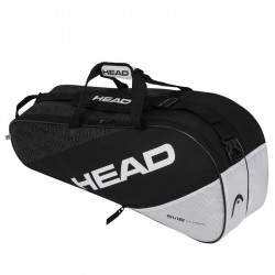 Tenisztáska Head Elite 6R Combi fekete-fehér Sportszer Head