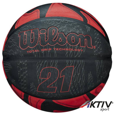 Kosárlabda Wilson Series 21 gumi 7-es méret piros-fekete