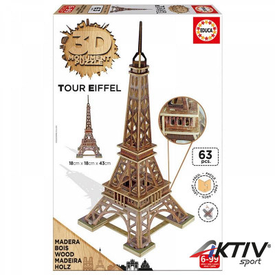 3D puzzle párizsi Eiffel-torony 63 darabos