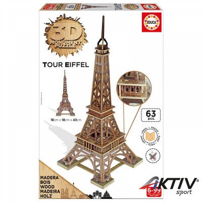3D puzzle párizsi Eiffel-torony 63 darabos