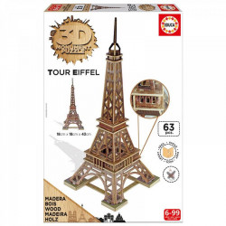 3D puzzle párizsi Eiffel-torony 63 darabos Puzzle Educa