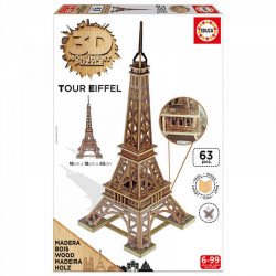 3D puzzle párizsi Eiffel-torony 63 darabos Puzzle Educa