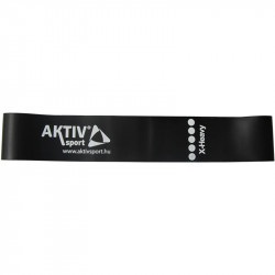 Mini band erősítő szalag 30 cm Aktivsport extra erős fekete Fitness Aktivsport