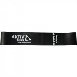 Mini band erősítő szalag 30 cm Aktivsport extra erős fekete BLACK WEEK Aktivsport
