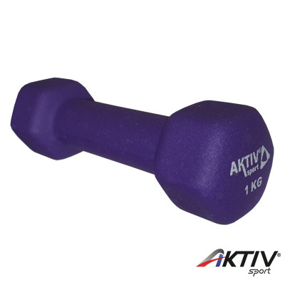 Súlyzó neoprén Aktivsport 1 kg lila