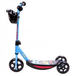 Háromkerekű roller kosárkával kék