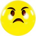 Játéklabda Emoji 20 cm változó mintázattal
