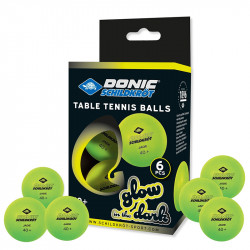 Ping-pong labda Donic Glow in the dark 6 db Gyereknap Donic