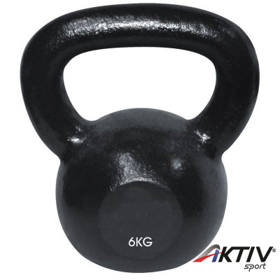 Kettlebell Robust fekete vas 6 kg
