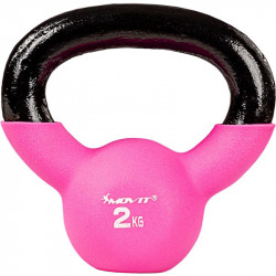 Kettlebell neoprén MOVIT 2 kg rózsaszín Fitness MOVIT