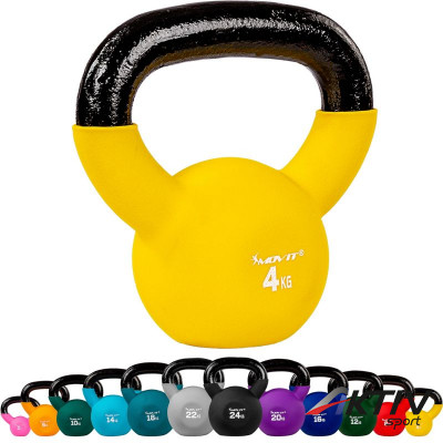 Kettlebell neoprén MOVIT 4 kg sárga