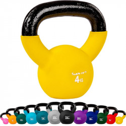 Kettlebell neoprén MOVIT 4 kg sárga Fitness MOVIT