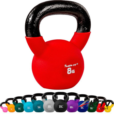 Kettlebell neoprén MOVIT 8 kg piros