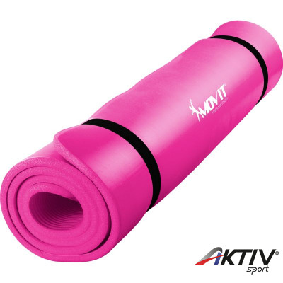 Fitnesz szőnyeg MOVIT 190x100x1,5 cm rózsaszín